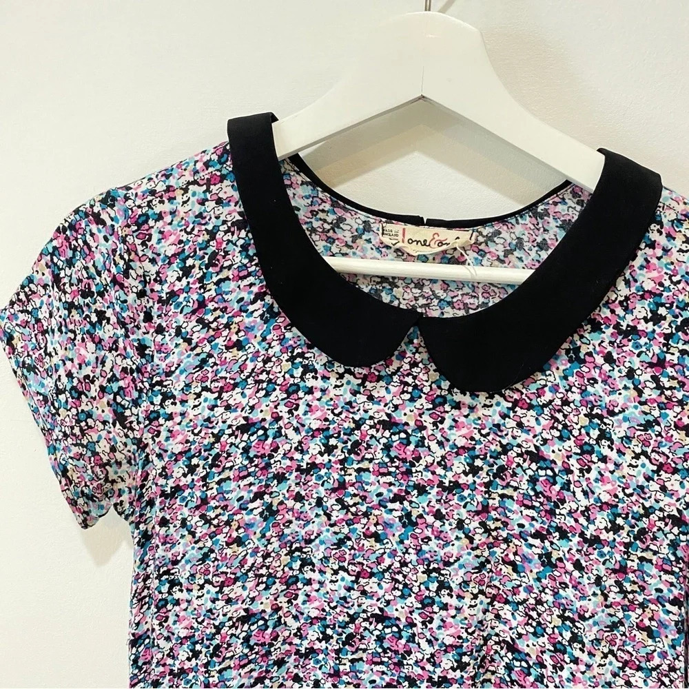 Urban Outfitters One & Only Babydoll Floral Dress Peter Pan Collar S - Picture 4 of 16